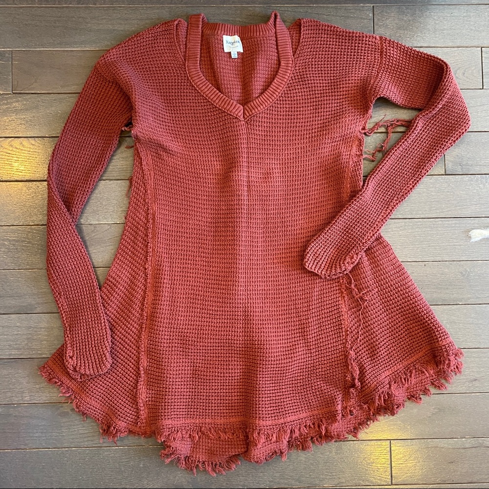 Hayden Rust Tunic Sweater
